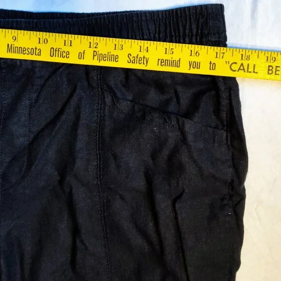 Cotton Linen Elastic Waist harem yoga pants - Picture 3 of 9